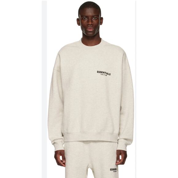Essentials Fear Of God Off White/Cream Crewneck Sweatshirt in -M - Picture 1 of 8